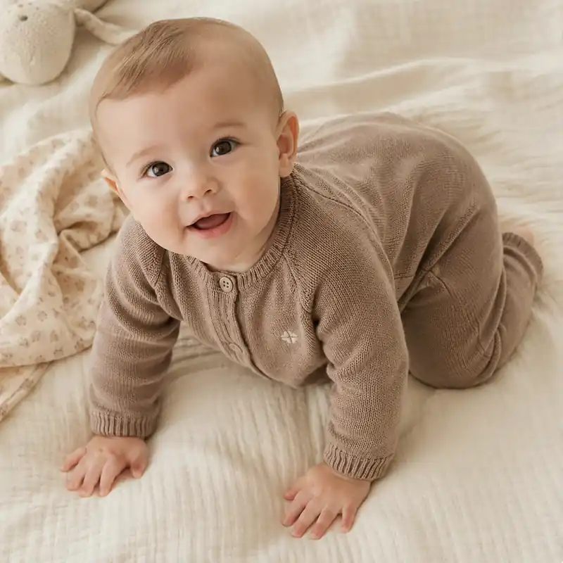 Noppies babyoverall Monrovia Taupe Melange Premium