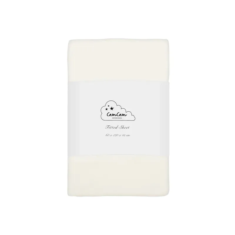 Cam Cam Copenhagen Lakan med resår 60x120x15cm GOTS Off White Handla nu