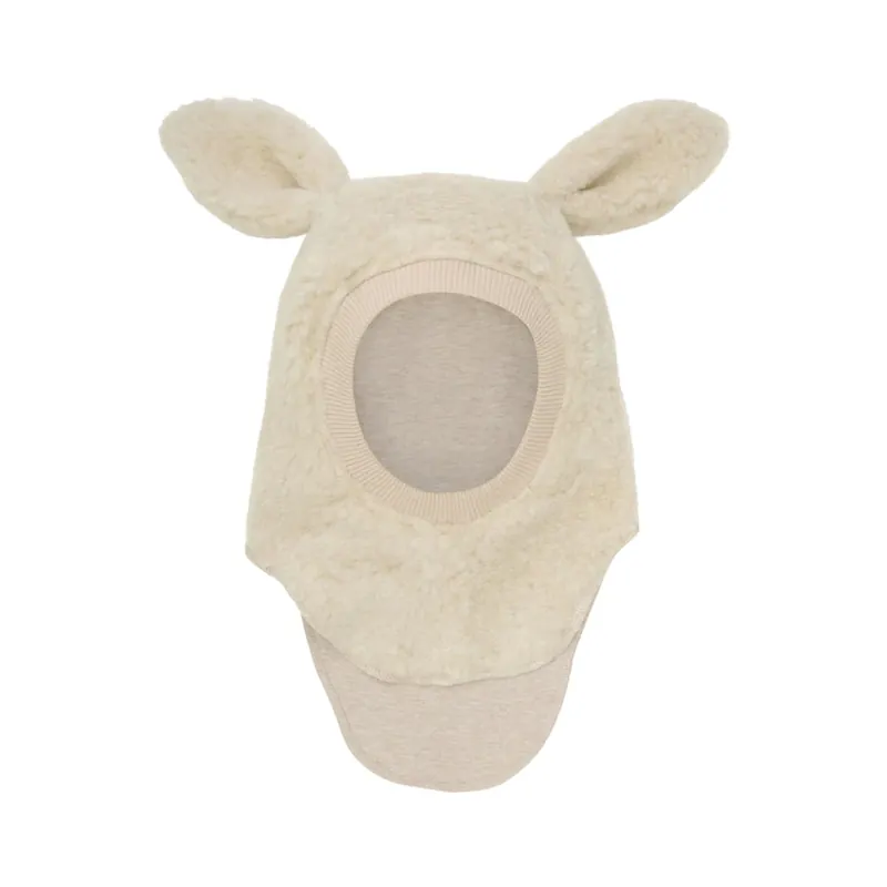 Outlet Huttelihut Teddy Cement baby balaclava