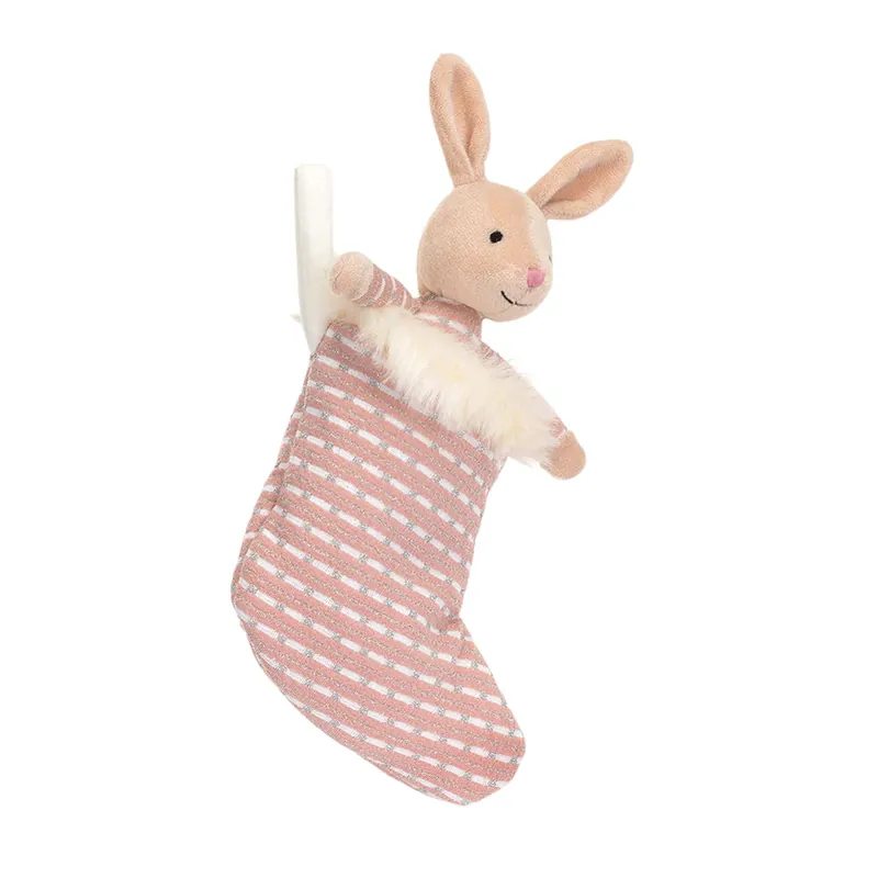 Jellycat gosig kanin i glänsande strumpa Säker betalning