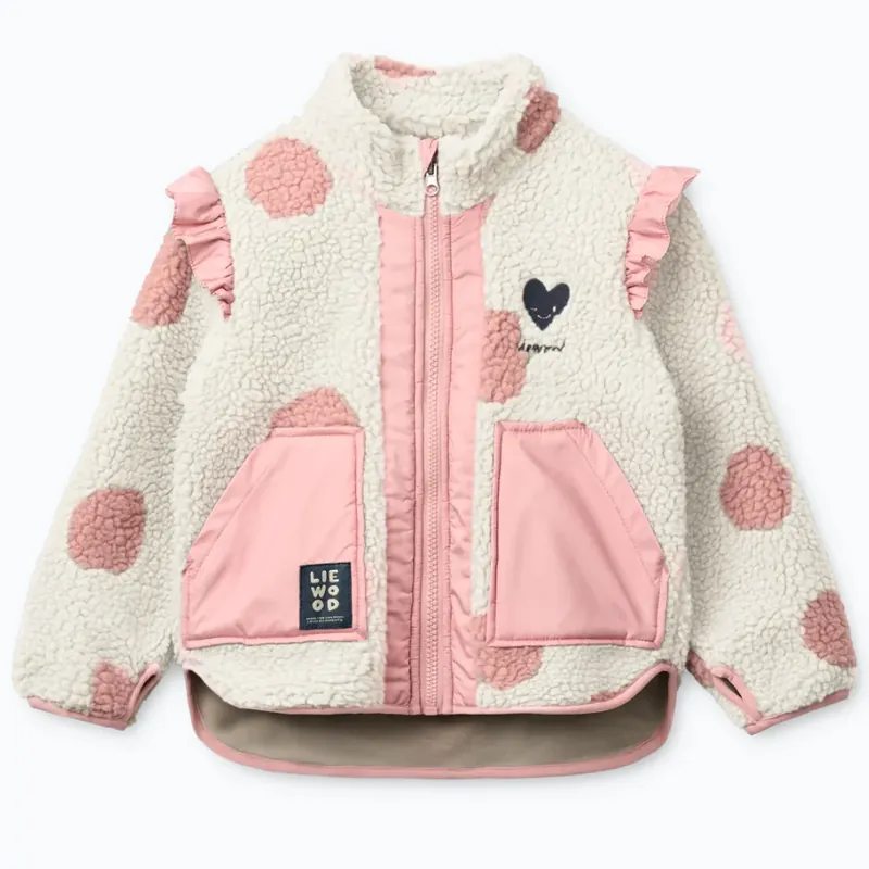 Rabatter Liewood barnjacka Noam Spot Dot Sandy / Rose blush mix