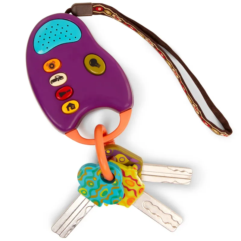 Expressleverans B.Toys Leksaksbilsnyckelset med fjärrkontroll FunKeys Purple