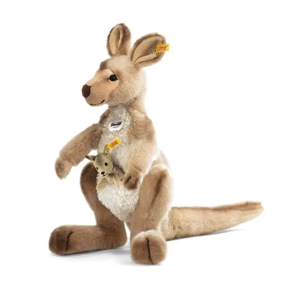 Kango Kangaroo With Baby, Beige Tipped Rea