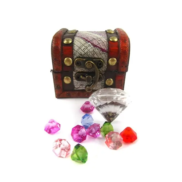 Piratkista/skattkista med diamanter Lägg i varukorgen