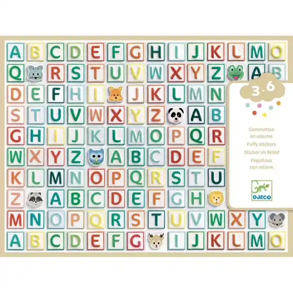 Stickers, alphabet Rea