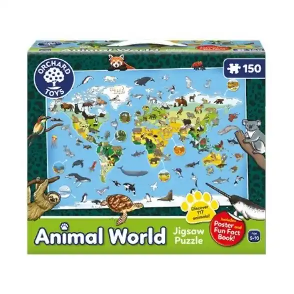 Pussel 150 bitar, animal world Endast denna vecka