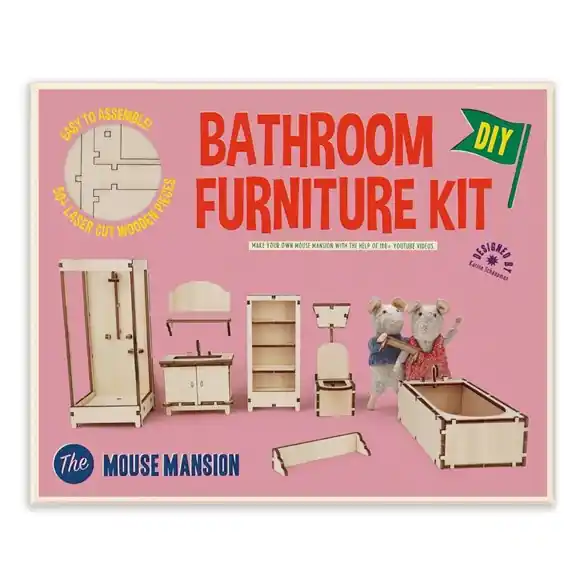 Mouse mansion möbelsats, badrum Lågt pris