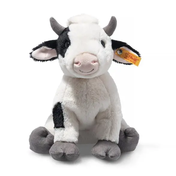 Cob cow white/black spotted, 24 cm Snabb leverans