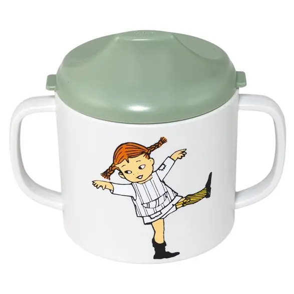 Lägg i varukorgen pipmugg Pippi cirkus, grön