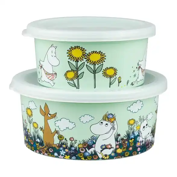 Snackbox 2-p, Mumin äng grön Fynd