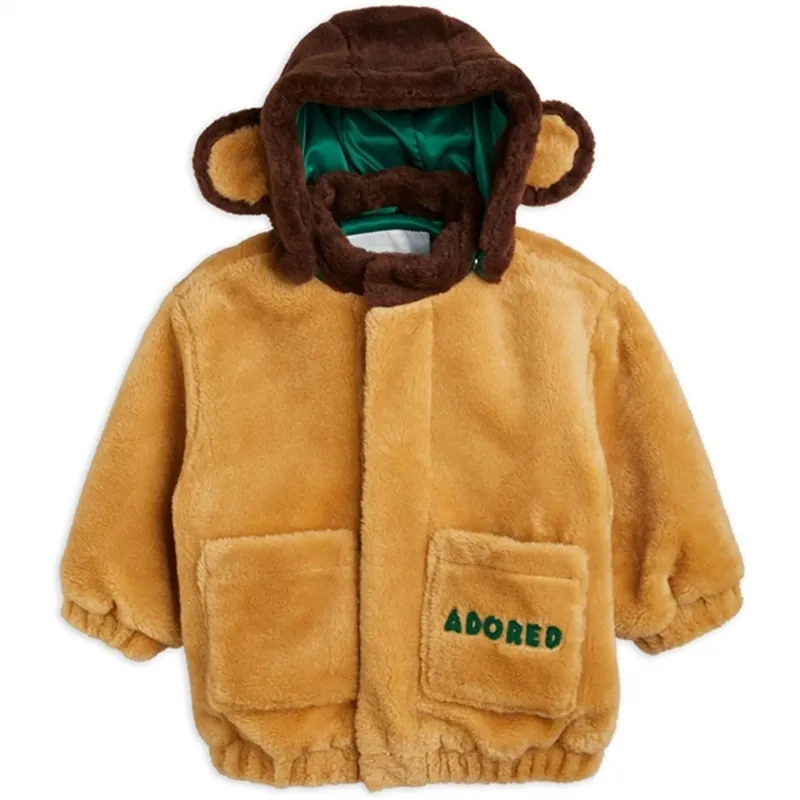 Mini Rodini Adored Faux Fur Jacka Beige Nedsatt pris