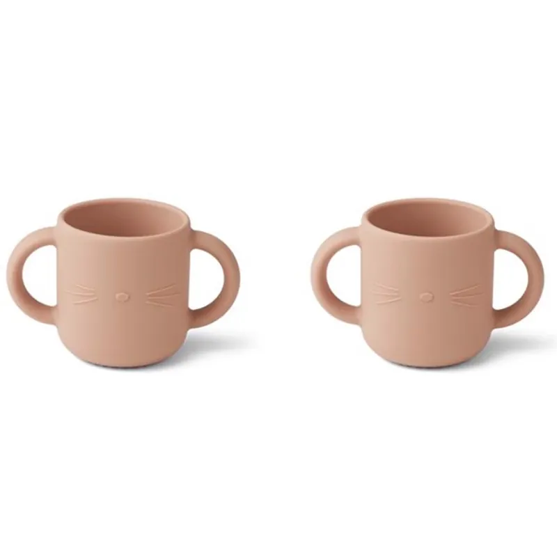 Expressleverans Liewood Gene Silikon Cup 2-pack Cat Rose