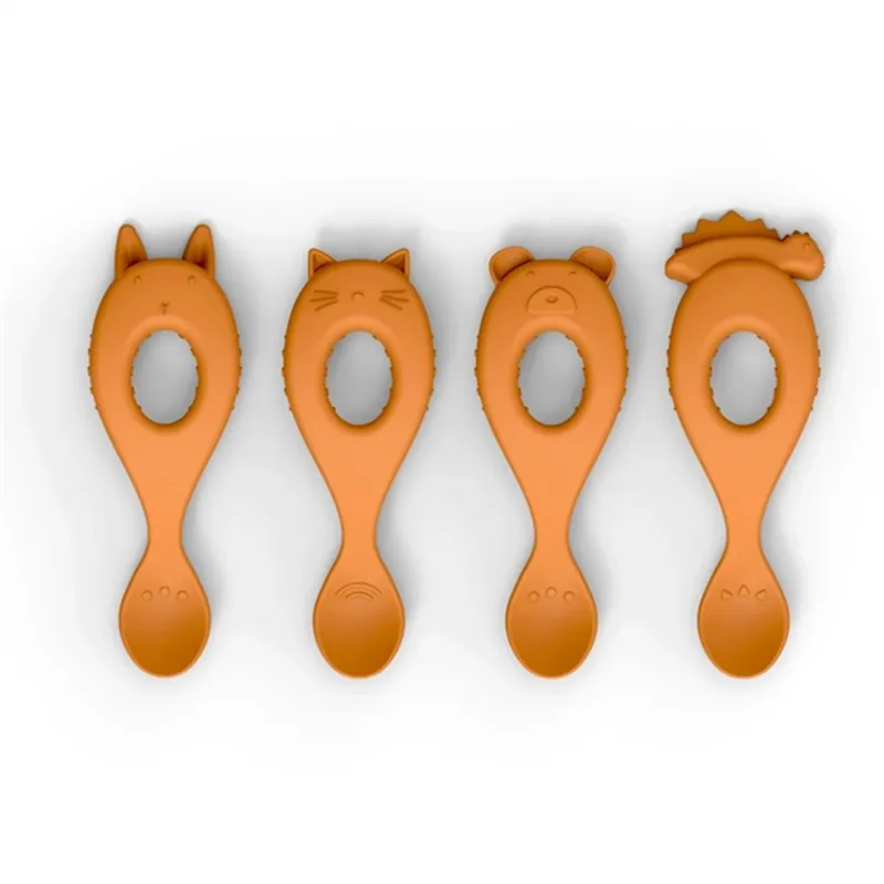 Trygg betalning Liewood Liva Silikon Skedar 4-Pack Mustard