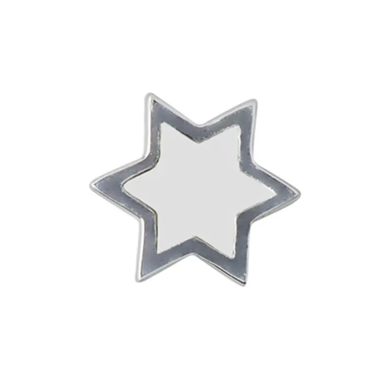 Beställ nu Design Letters Star Charm Sterling Silver White