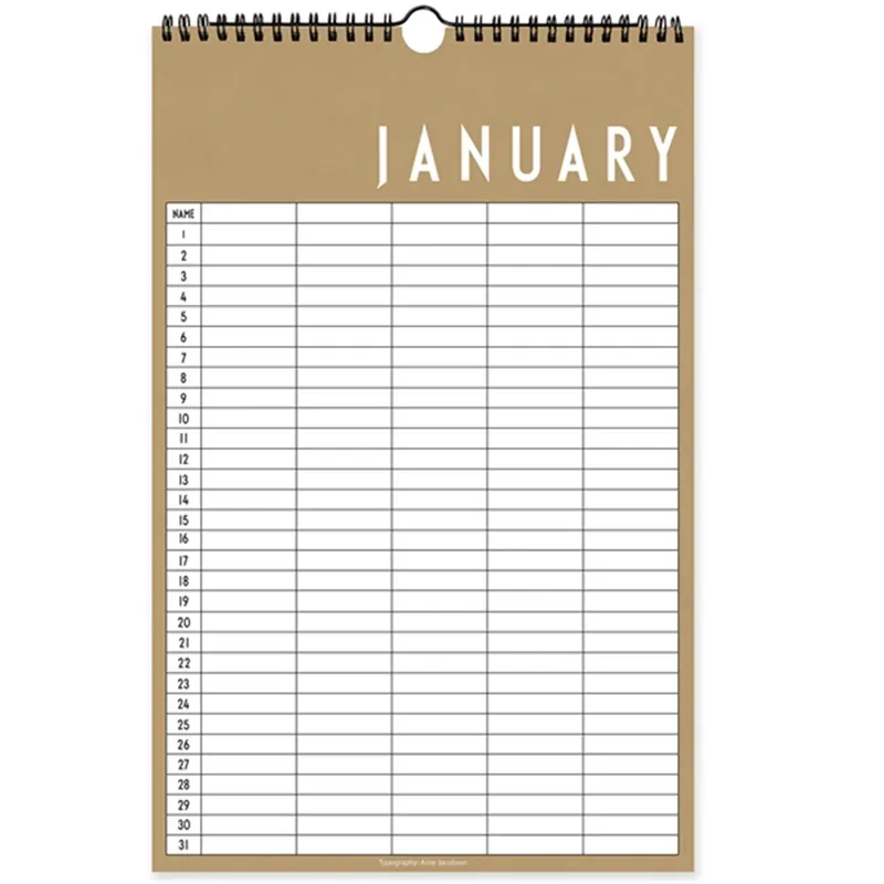 Design Letters Monthly Planner Beige Kampanj