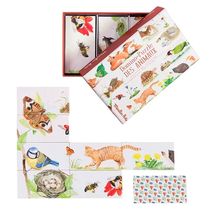 Endast denna vecka Moulin Roty Dominoes Puzzle Animals