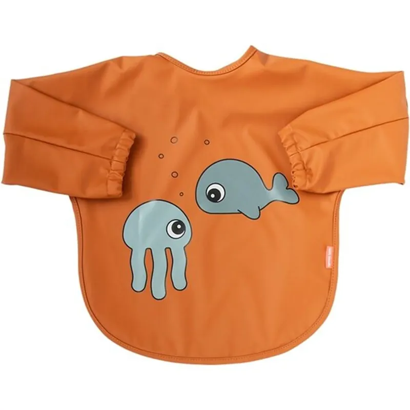 Populärt val Done by Deer Bib Sea Friends Mustard