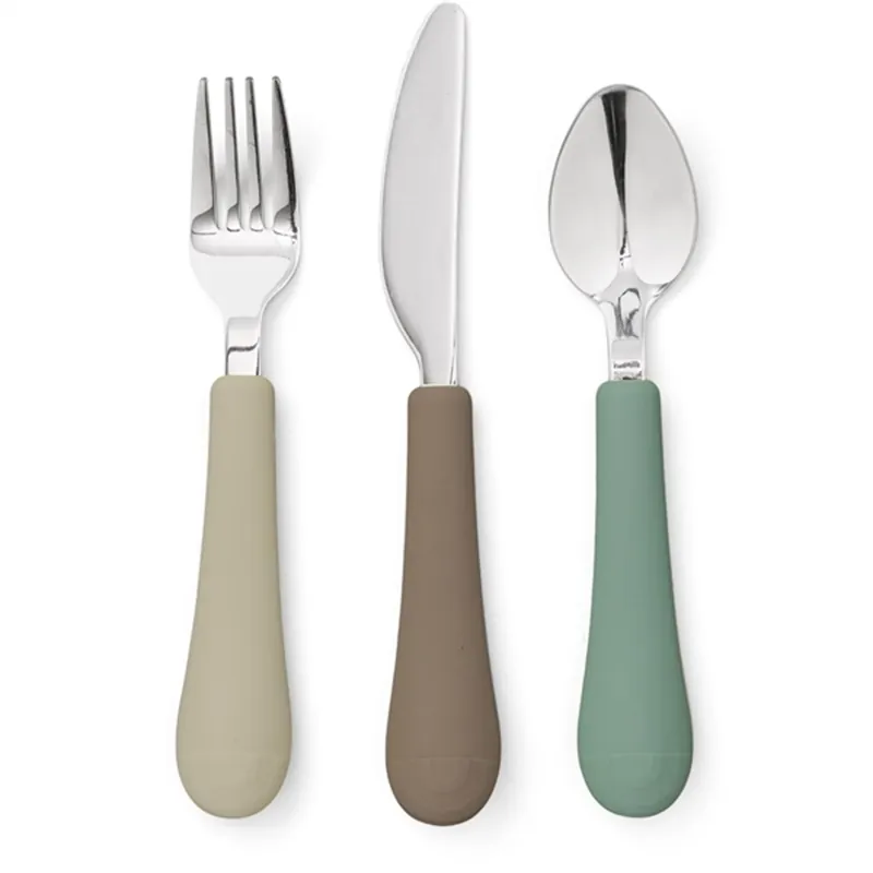 Endast idag Cam Cam Copenhagen Rainbow Bestick Set Olive Mix