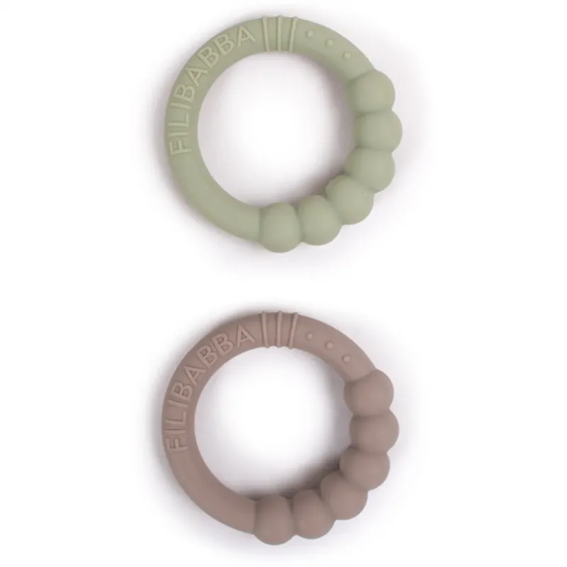 Populärt val FILIBABBA Bitring 2-pack Warm Grey + Oil Green