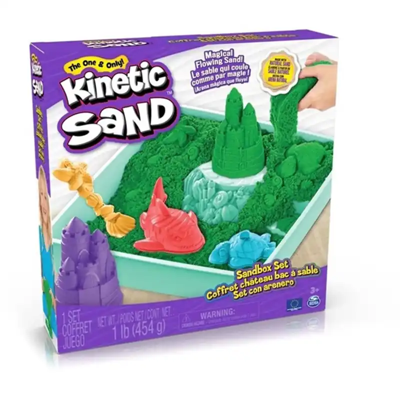 Premium Kinetic Sand Sandlåde Grön