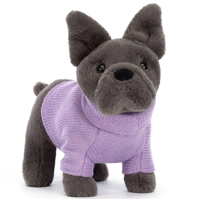 Rabatt Jellycat Sweater Fransk Bulldog Lilla 19 cm