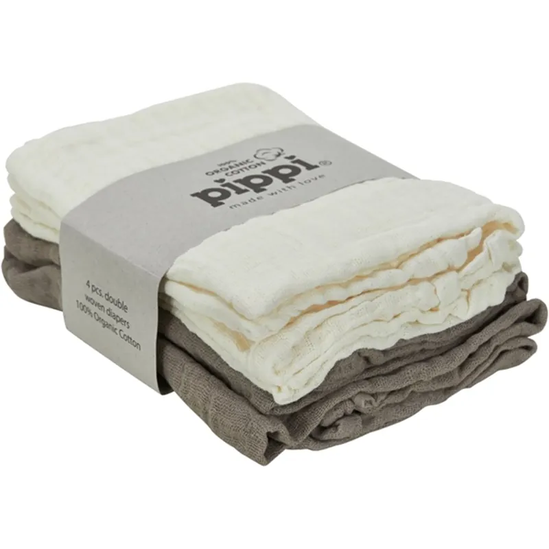Pippi Ekologiske Tygblöjor 4-pack Cinder Erbjudande