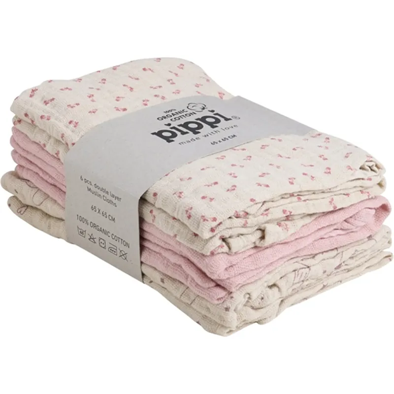 Pippi Økologiske Tygblöjor 6-pack Sheer Bliss Snabb leverans