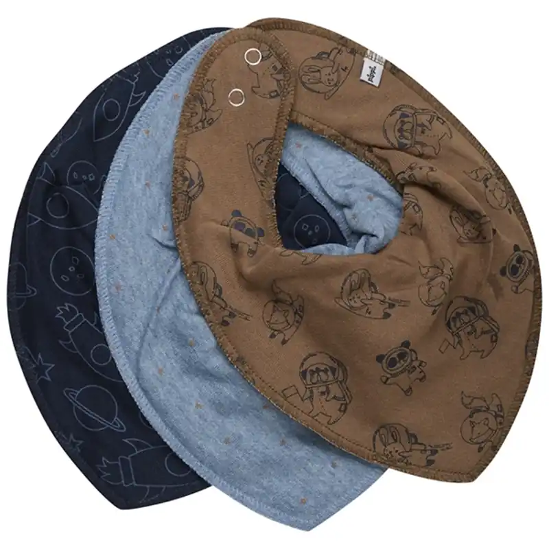 Expressleverans Pippi Bandana Haklapp 3-pack Ashley Blue