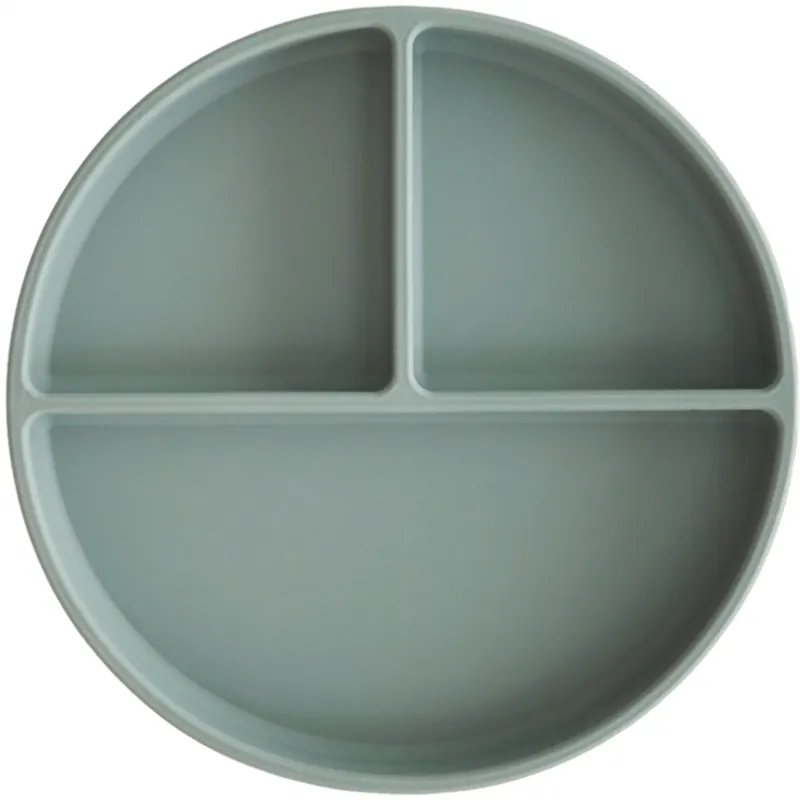 Kundfavorit Mushie Silikone Tallrik Cambridge Blue