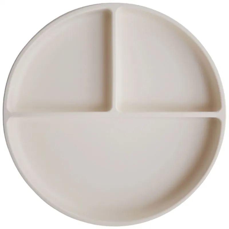 Mushie Silikone Tallrik Ivory Populärt val