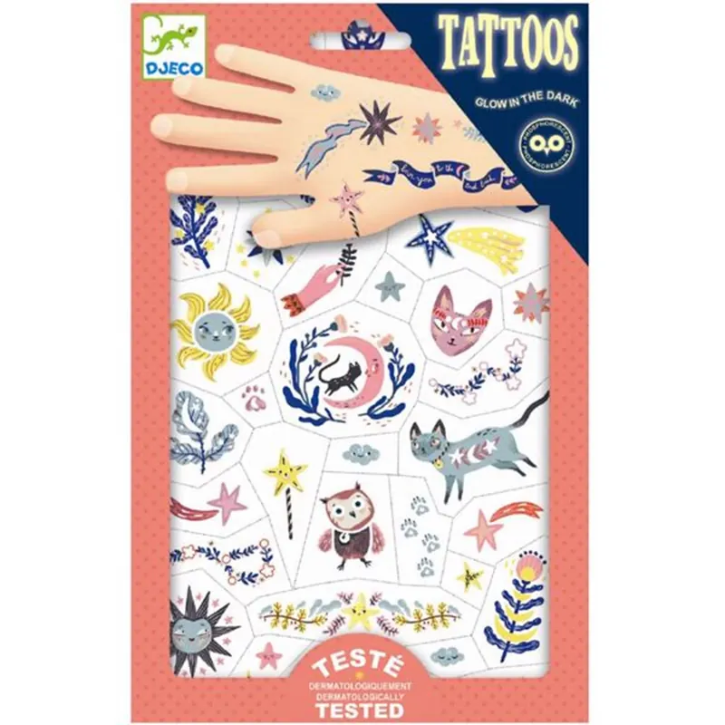 Erbjudandepris Djeco Tattoos Dreams Glow in the Dark