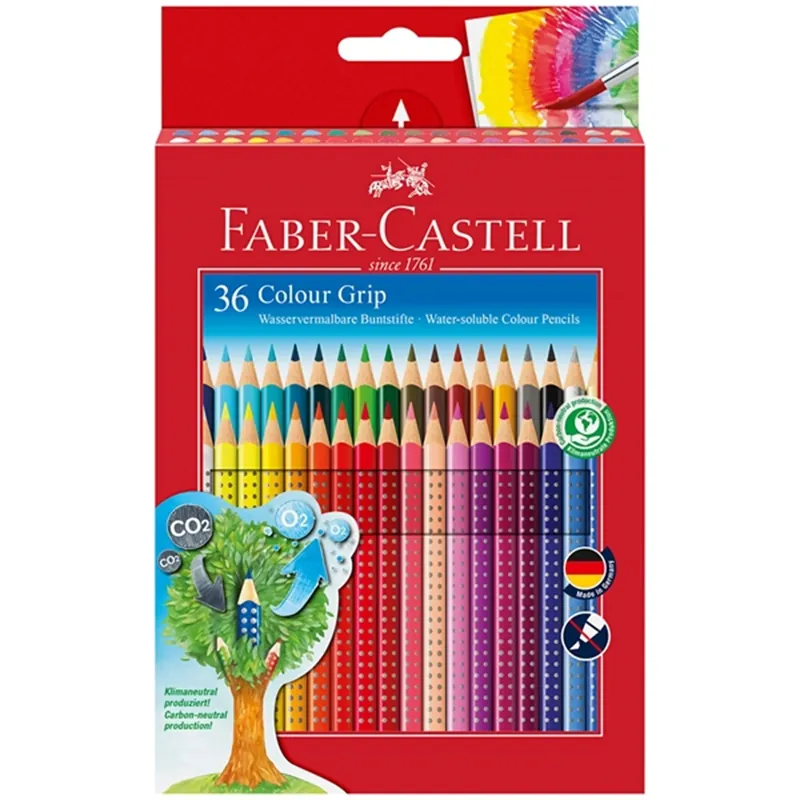Faber Castell Grip 2001 Akvarel 36 Trekants Färgpennor Outlet