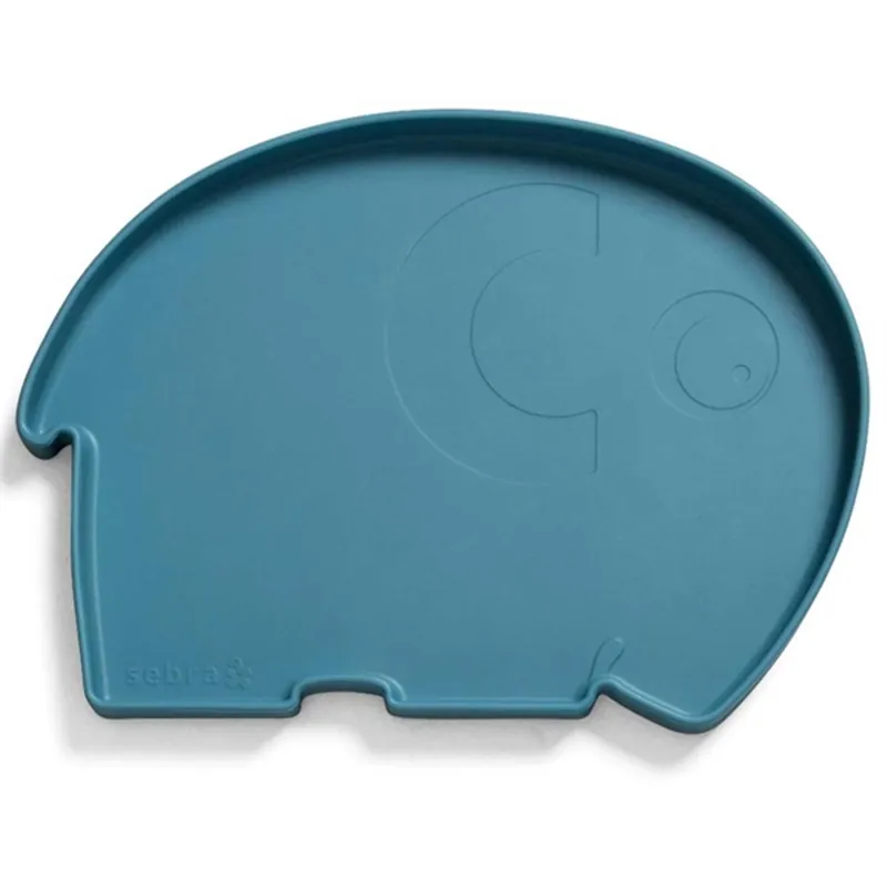 Fynd Sebra Silikone Tallerken Elefanten Fanto Vintage Blue