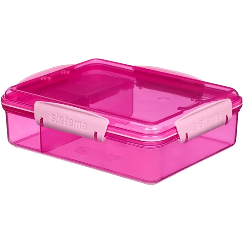 Sistema Snack Attack Duo Lunchlåda 975 ml Pink Säker betalning