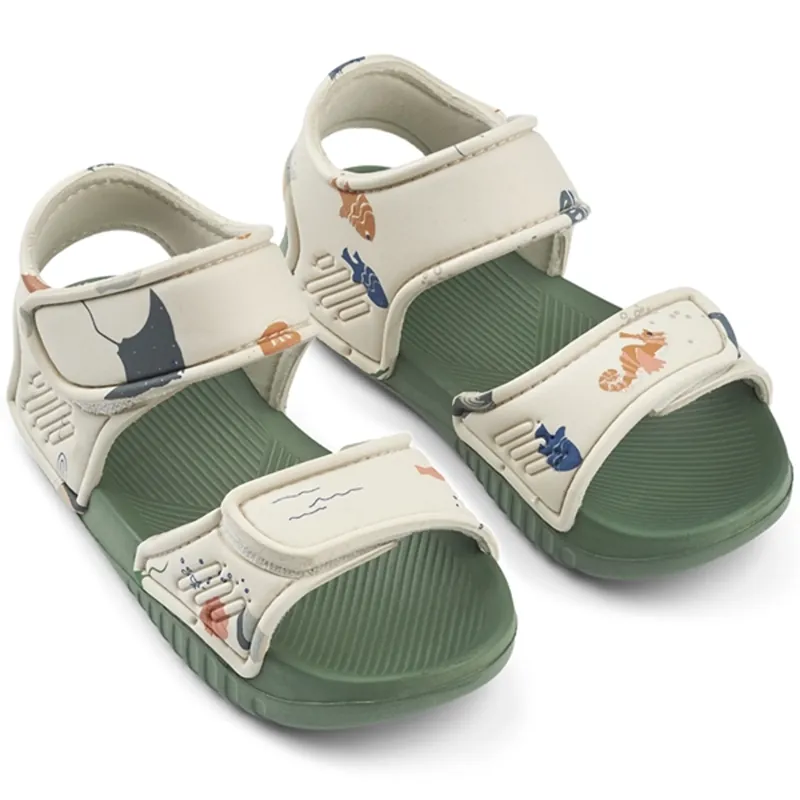 Liewood Blumer Sandaler Sea Creature/Sandy Snabb frakt