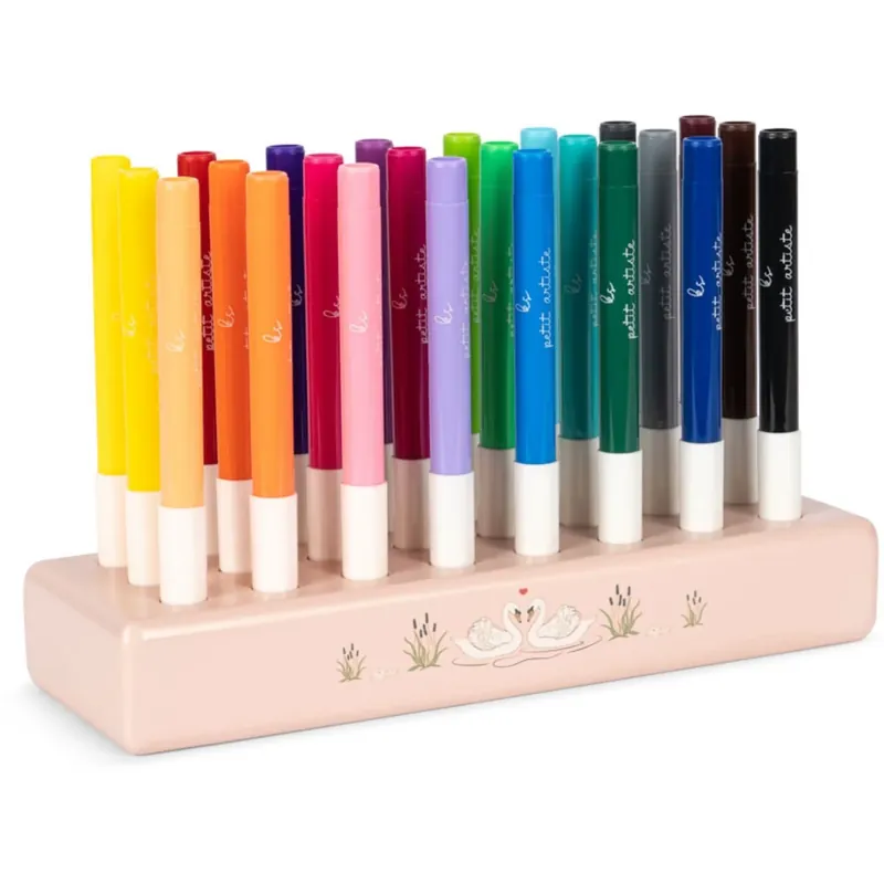 Konges Sløjd Mizumi Big Markers In Wooden Block 24 Pcs Fsc Köp nu