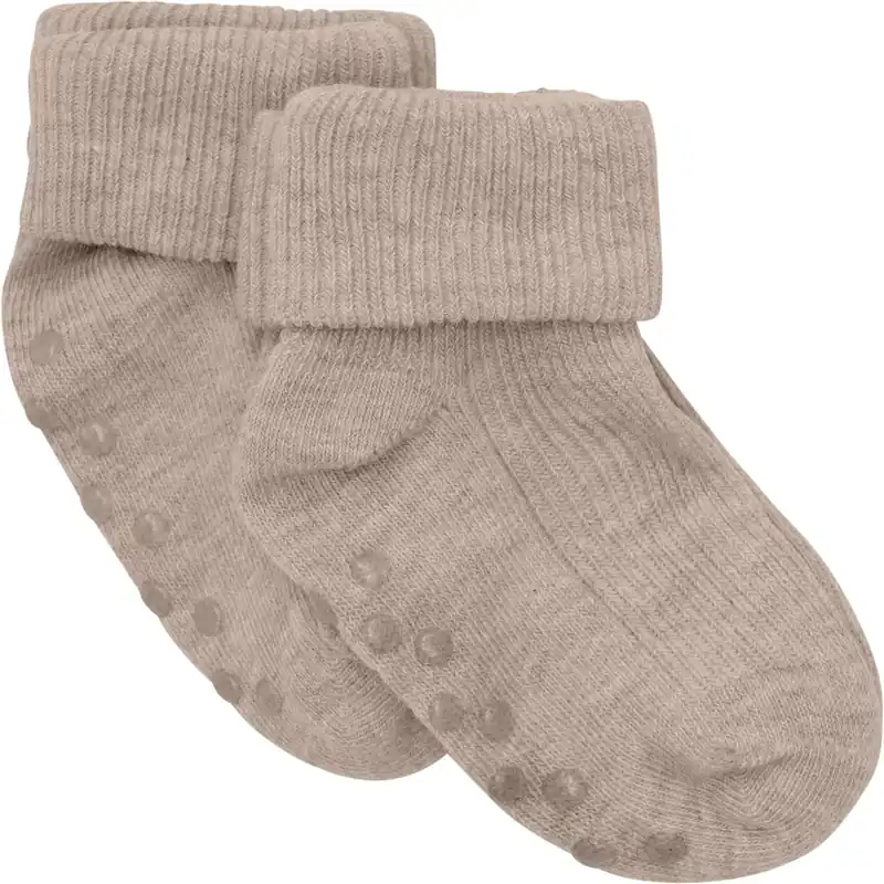 Minymo Silver Mink Melange Baby Rib Strumpor 2-Pack Sänkt pris