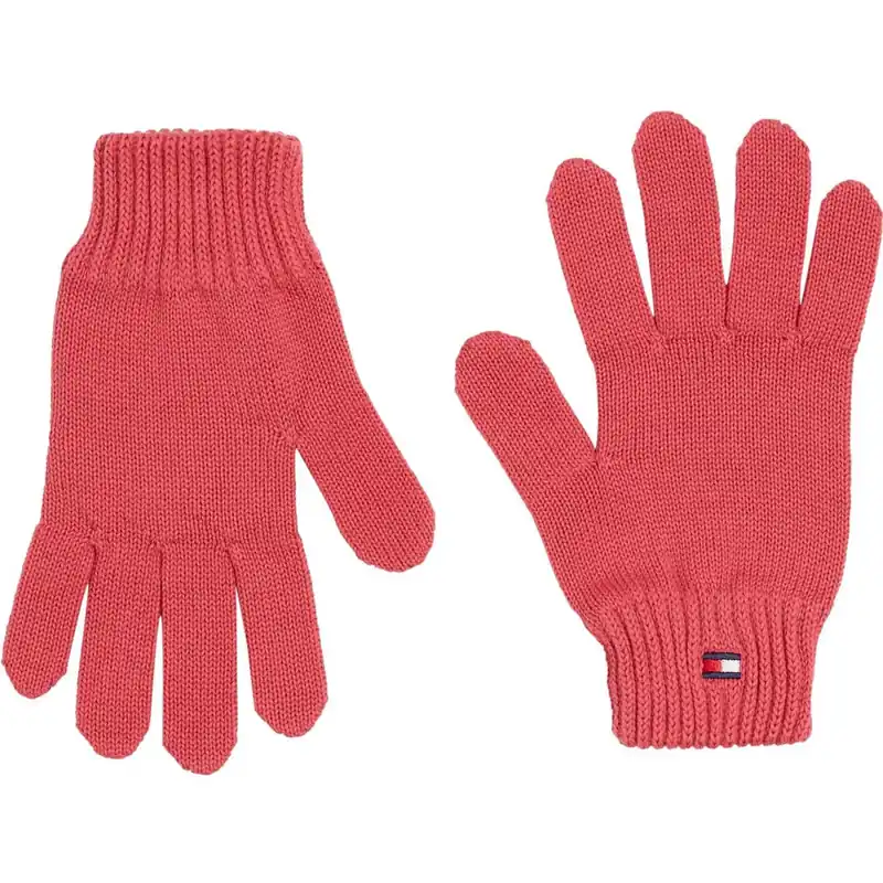 Tommy Hilfiger Heritage Pink Small Flag Handskar Sista chansen