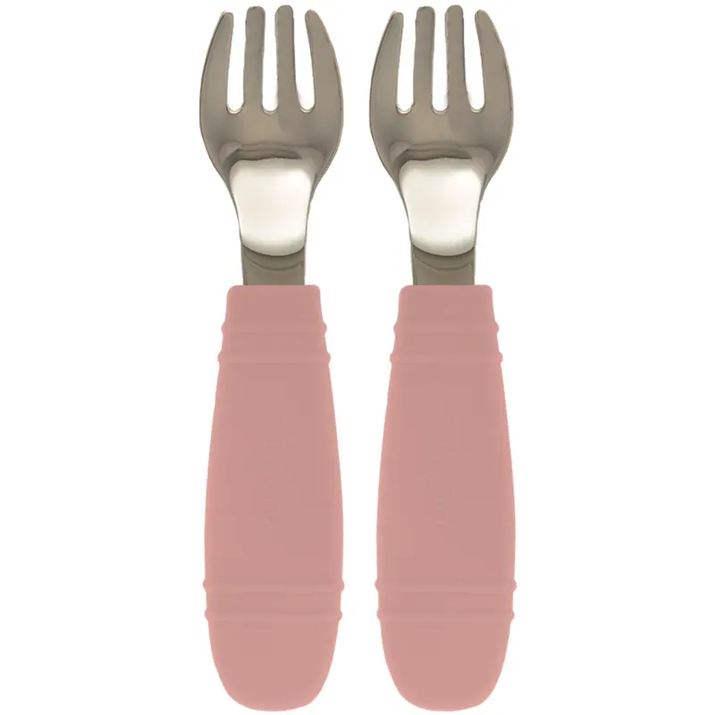 Kampanj Tiny Tot Silikone Gaffel 2 stk. Rosa