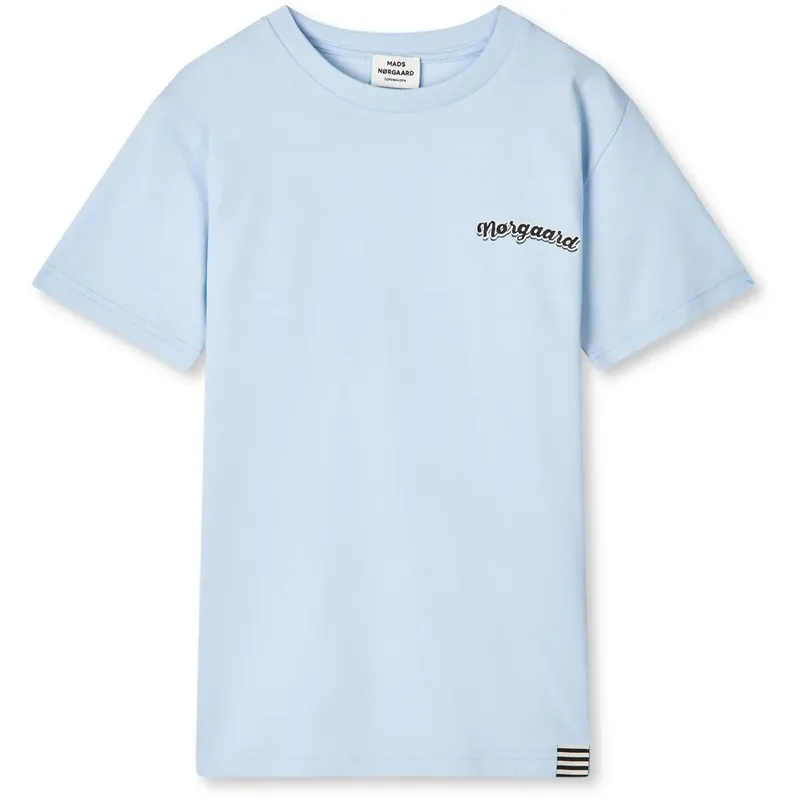 Mads Nørgaard Cashmere Blue Printed Tee Thorlino Tee Utförsäljning
