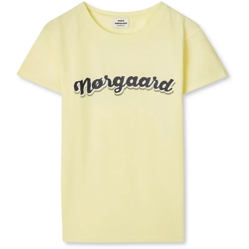 Mads Nørgaard Tender Gul Enkel Ekologisk Tuvina T-shirt Snabb leverans