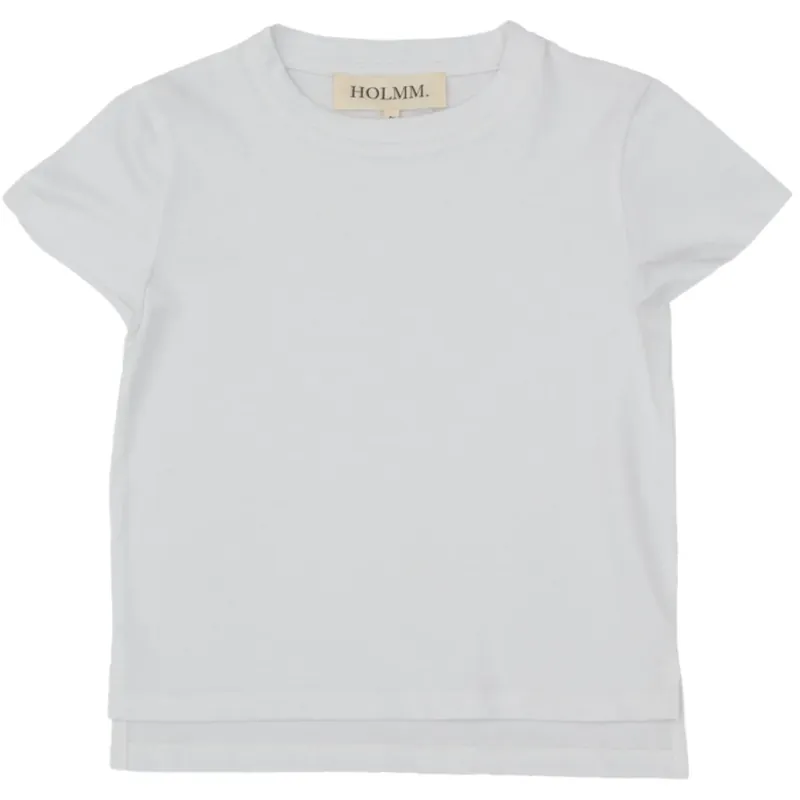 I lager HOLMM White Luis Bomull T-Shirt