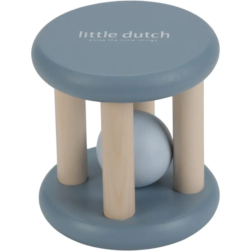 Beställ idag Little Dutch Forest Friends Blue Skallra Trä