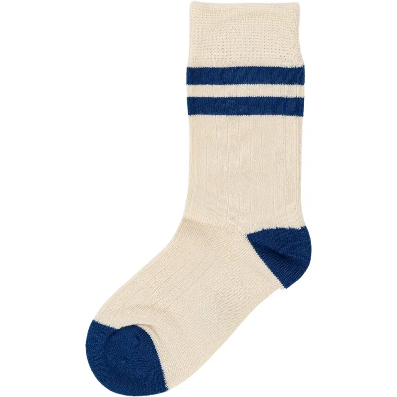Lägg i varukorgen minipop® Off White/Deep Cobalt Bambu Strumpor Sport