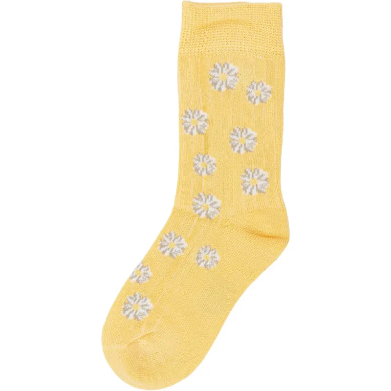 Endast denna vecka minipop® Yellow Sun/Flower Bambu Motif Strumpor