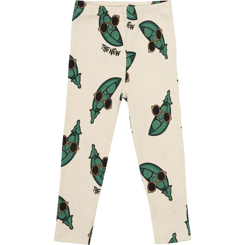 THE NEW Siblings White Swan AOP Nevi Rib Leggings Kundfavorit