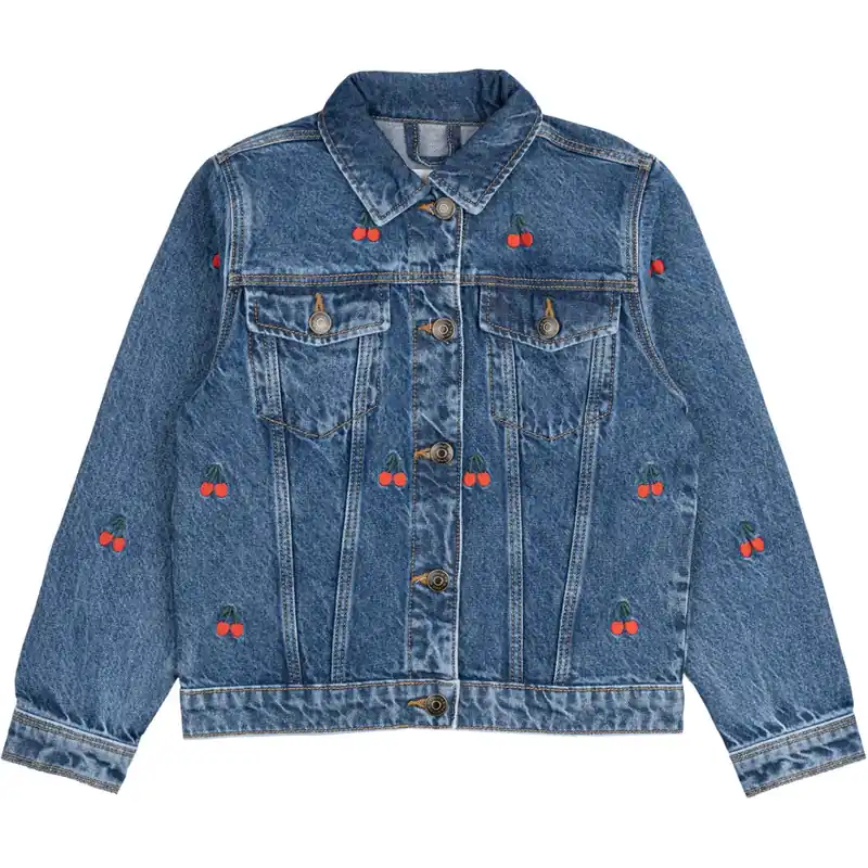 The New Medium Blue Denim EMB Natalia Denim Jacka Nedsatt pris