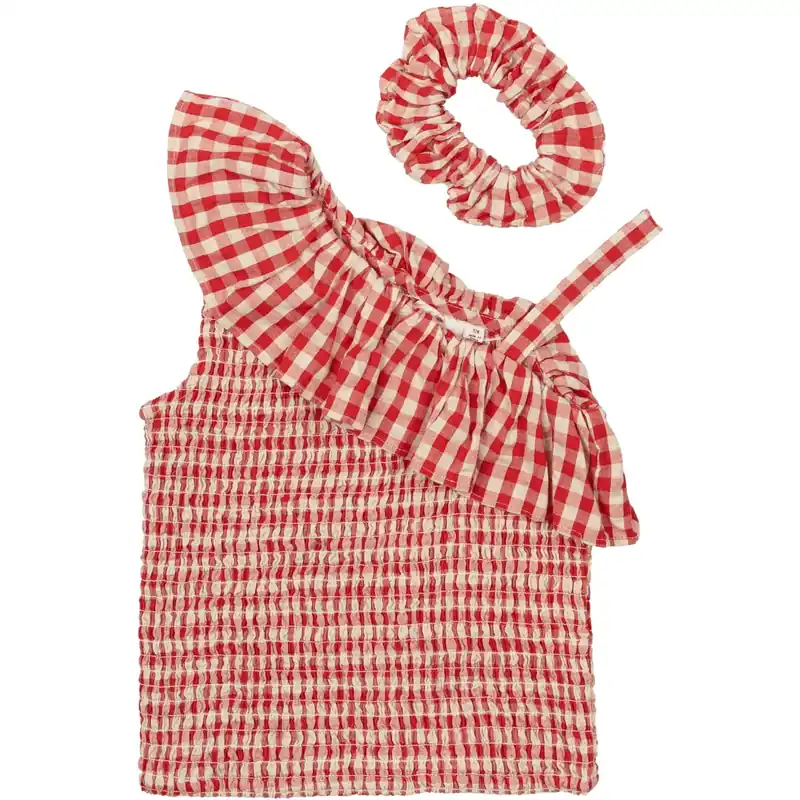 Extra rabatt The New Poppy Red Check Nally Kort Topp