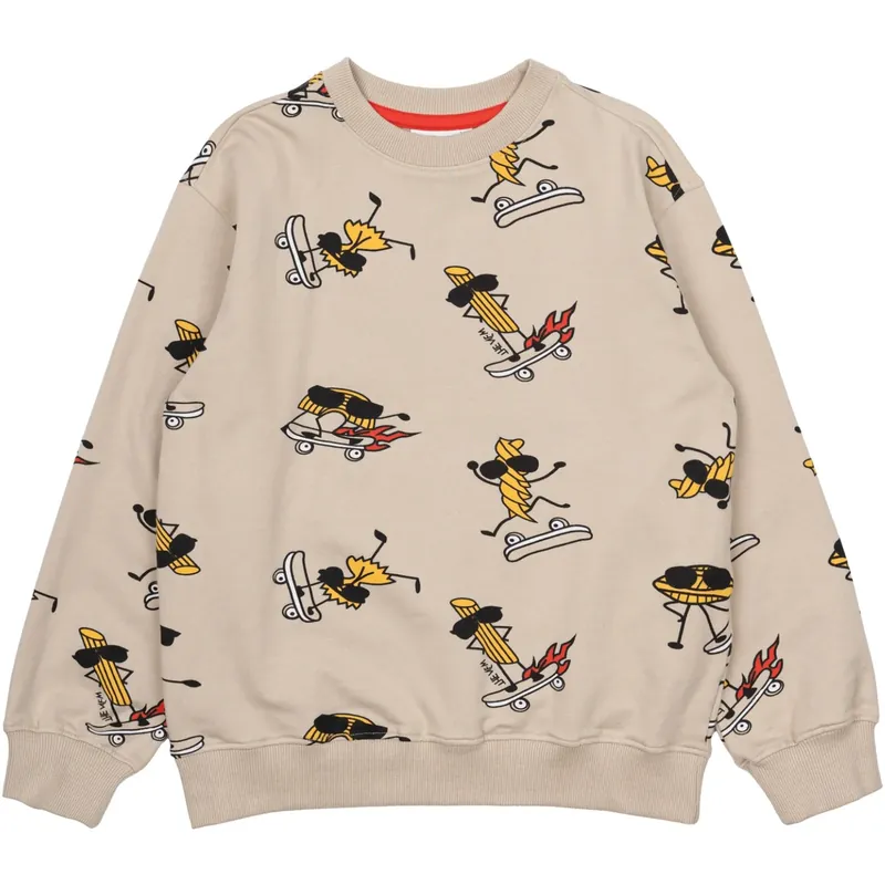 Kampanj The New Feather Gray AOP Narfa Oversize Sweatshirt