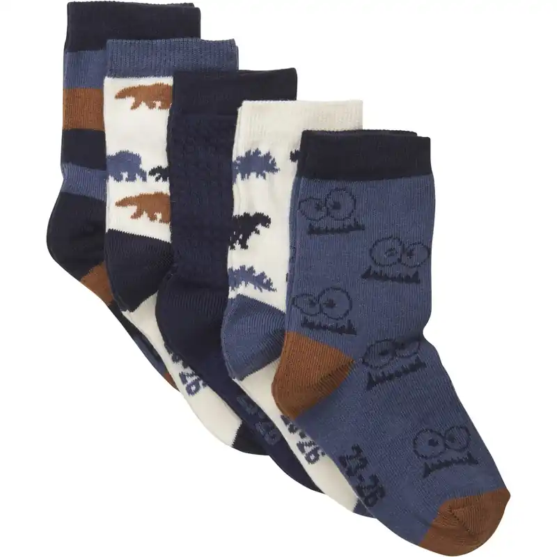 Minymo Total Eclipse Strumpor w. Pattern (5-pack) Lågt pris